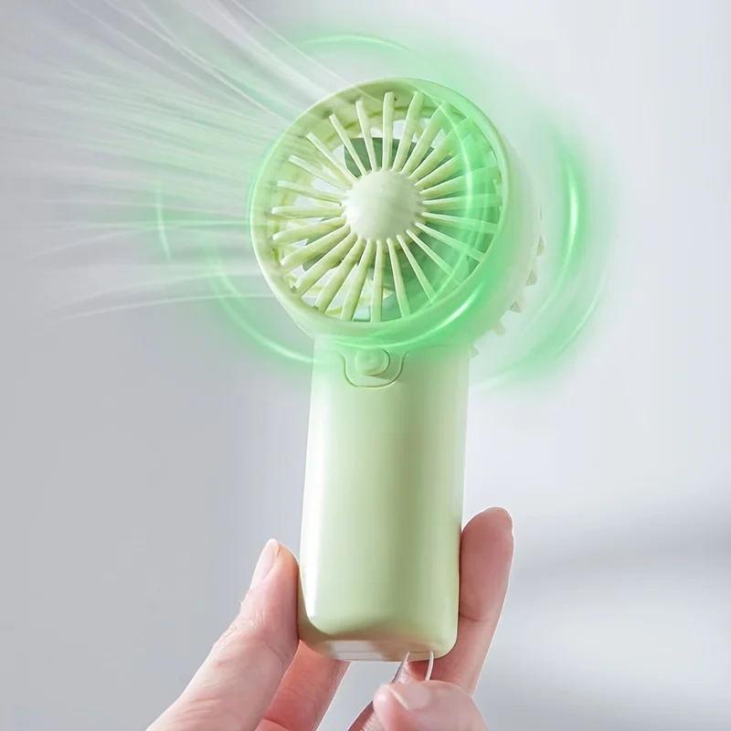 ventilador pequeño con carga USB, turbina eólica portátil para estudiantes, Mini ventilador de mano de alto volumen de aire para exteriores, Enfriador de aire