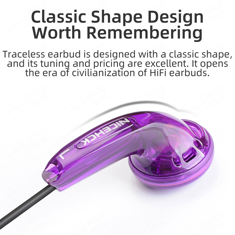 Nicehck traceless 3.5mm/tipo-c jogo de alta fidelidade earbud 15.4mm driver dinâmico com fio fone de ouvido baixo música esporte fone de ouvido com microfone vidoo pk2