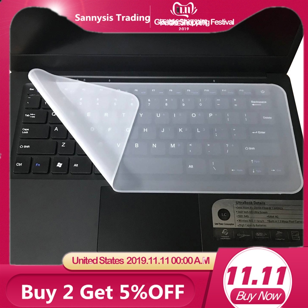 Universele Siliconen Toetsenbord Protector Skin Voor Laptops Accessoires 13-14.1 Keyboard Covers Voor Asus Rog Voor Macbook