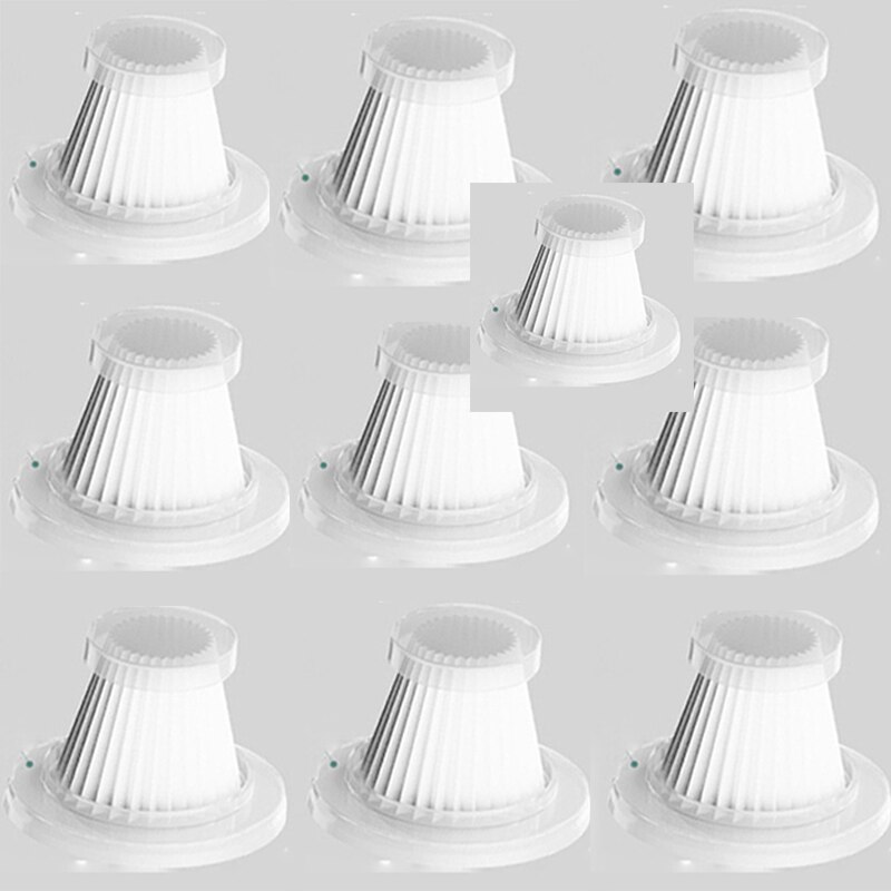 Filtro de repuesto para aspiradora de mano, potente colector de polvo ciclónico de succión, piezas de repuesto para aspirador casero: 10 x Replace filter