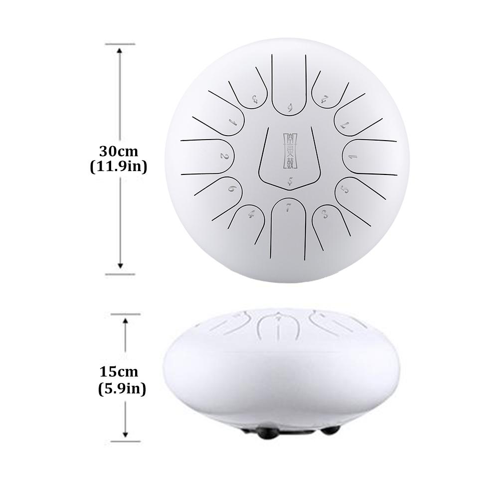 12 Inch 13 Notes Drum Kit Steel Tongue Drum Tune C Empty Spirit Drum Percussion Hand Pan Drum With Mallets Percussion Instrumen