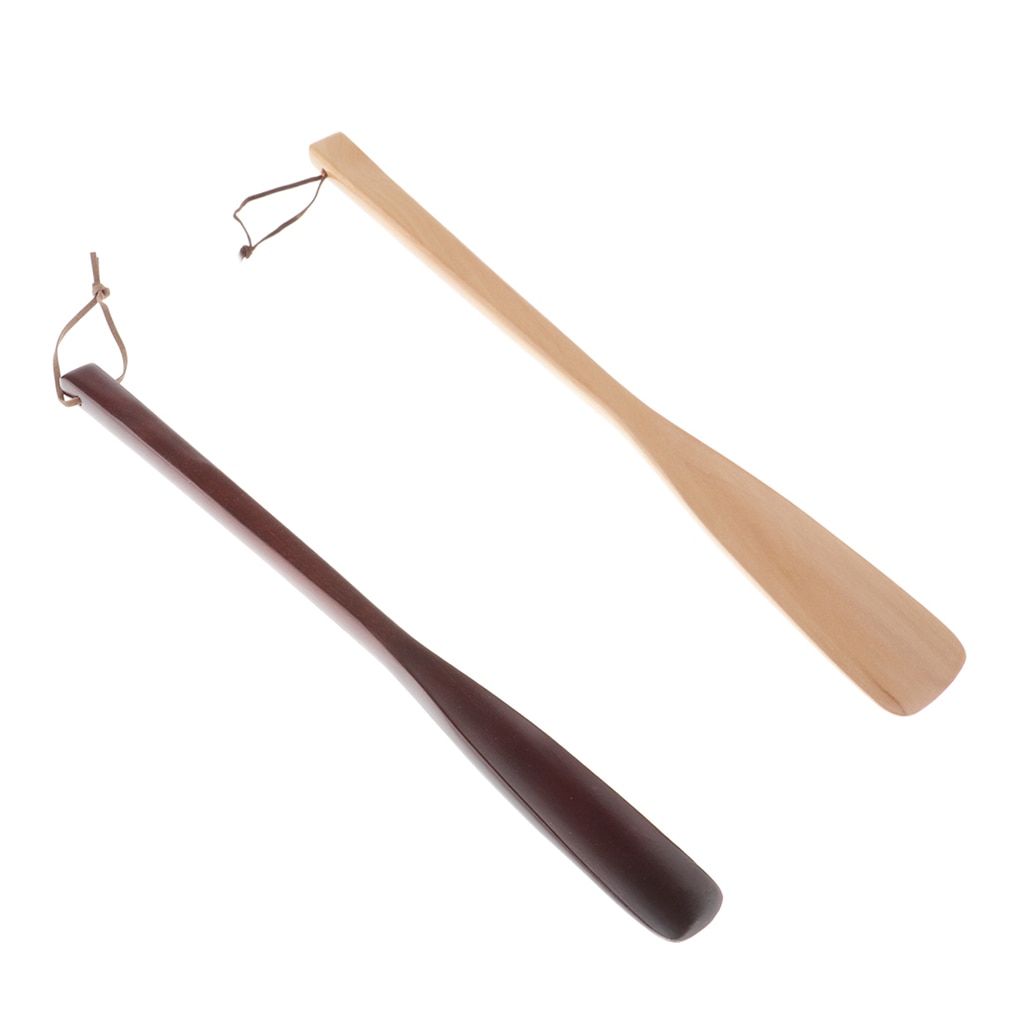 Zapatero de madera de 40cm para hombre y mujer, muy estable, ayuda cómoda para el calzado