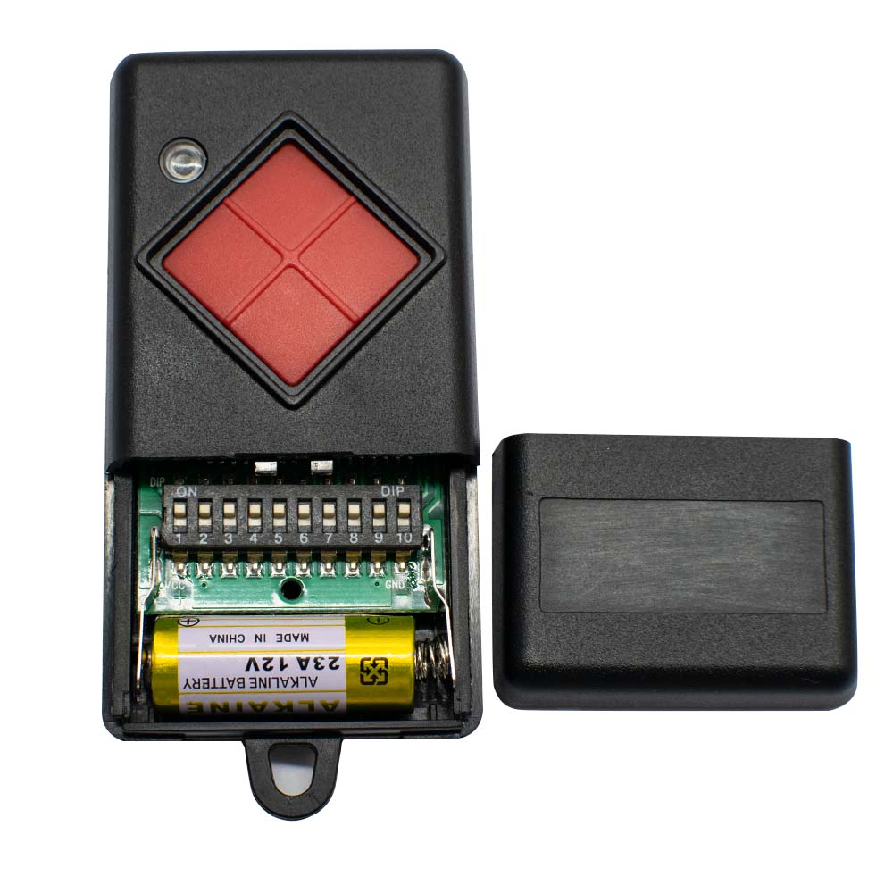 100 % kompatibel, 27,015 MHz DICKERT MAHS27-01 MAHS27-04 Garagenfernbedienung, 27 MHz, roter Tasten-DICKERT-Handsender