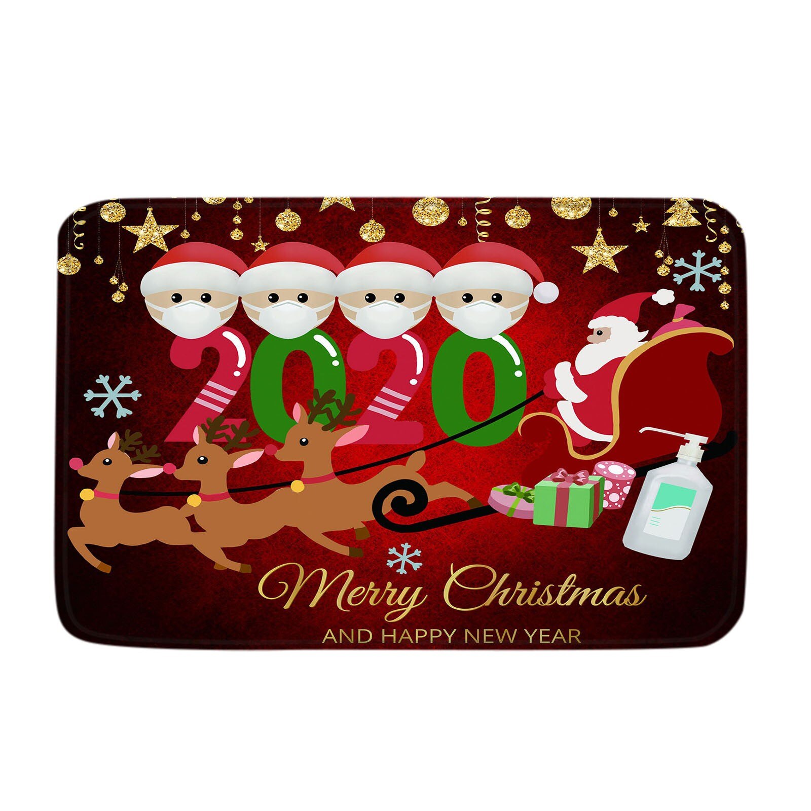 Merry Christmas Welcome Doormats Indoor Home Carpets Decor 40x60CM Kitchen Mat Bath Carpet Long Bedroom Living Room Floor Mat: B