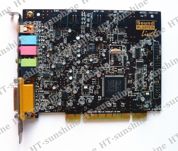 Originele Sound Blaster Live! 5.1 SB0100 PCI Geluidskaart Voor CREATIEVE-getest werken!