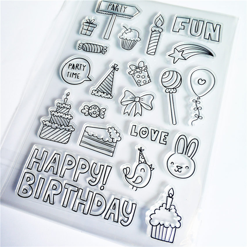 Panfelou kaka godis verktyg transparent klar silikon stämpel/sigill för gör-det-själv scrapbooking/fotoalbum dekorativa klara stämpelark