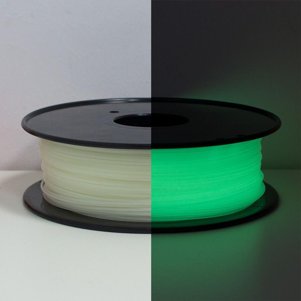 1KG PLA Filament For 3D Printer 1.75mm Filament Silk Filament Muticolor 3d Printer Filament PLA Green Wood Color: Glow green