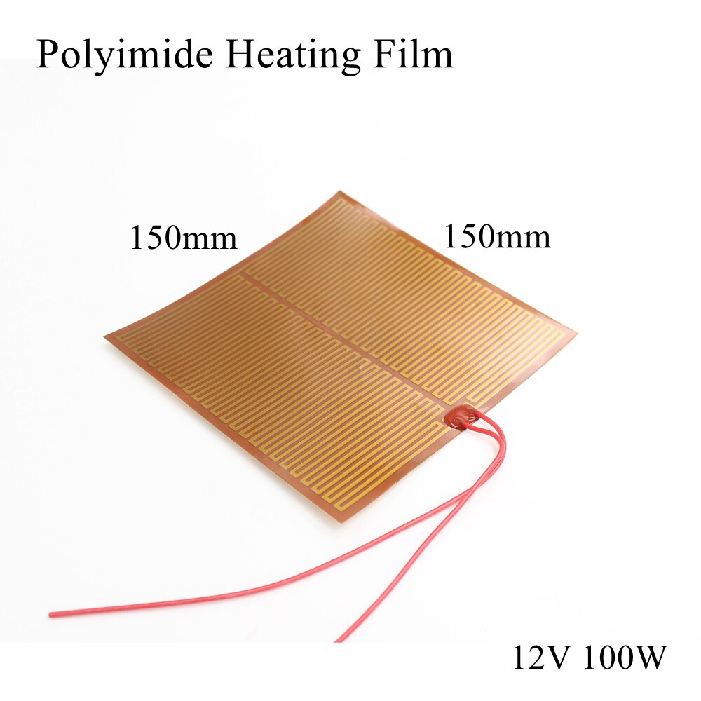 150x150mm 220V 200W PI Placa de película de calentamiento poliimida cojín de panel calefactado eléctrico estera electrotérmica lámina adhesiva Flexible calentador