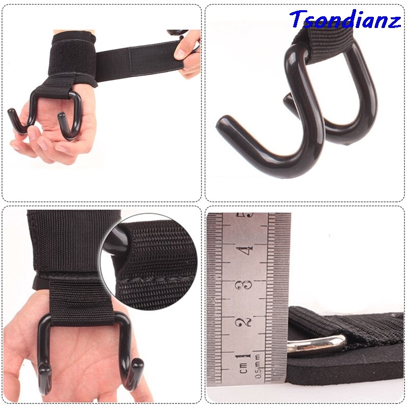 1 Paar Fitness Booster Dubbele Haken Fitness Apparatuur Accessoires Zwart