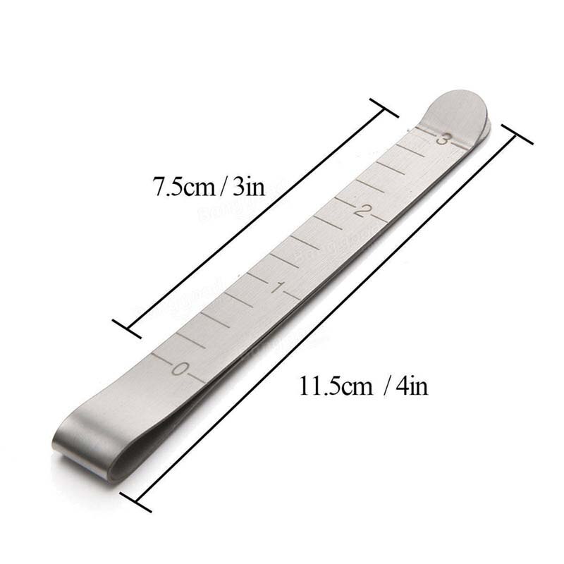 Metal Sewing Crimping Clip Stainless Steel Hemming Clips 3 inches Measurement Quilting Ruler Handmade Marking Accessories 11.5cm