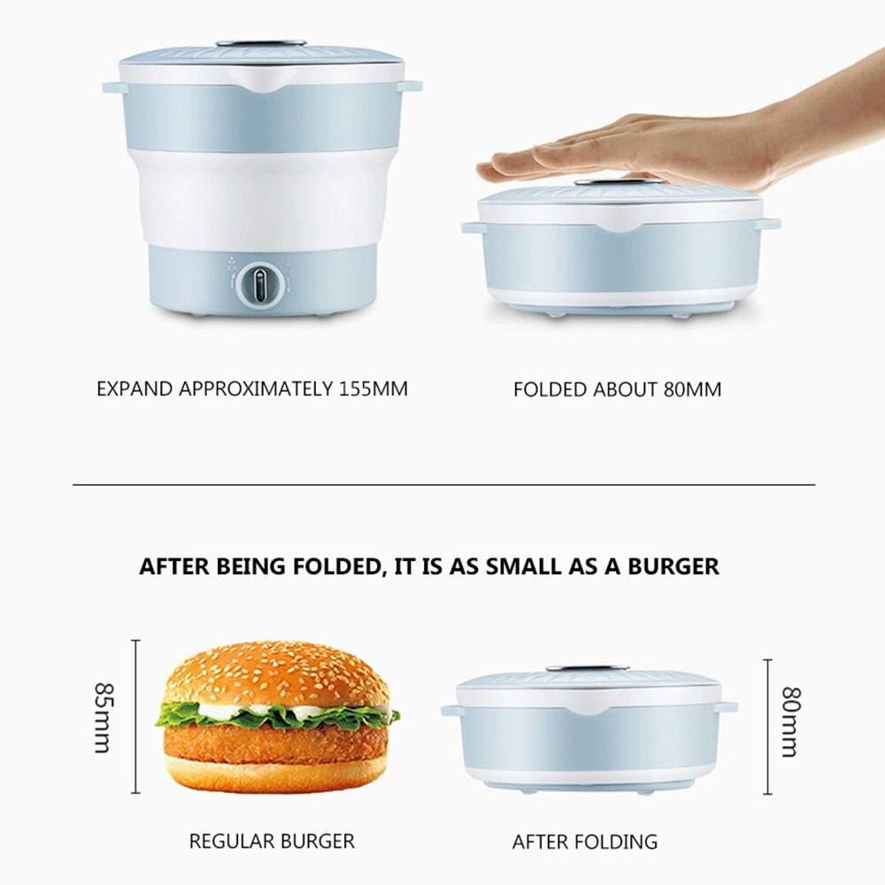 Cuiseur électrique de voyage, Camping, chaudière à eau pliable, petit Pot domestique, multi-cuiseur multifonctionnel