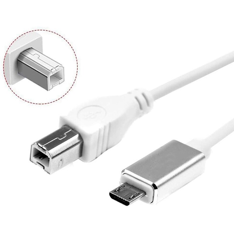 Midi USB Type B To Micro-USB Cable Connector Cable &amp; USB Type B Midi Cable To Type C Connector, Adapter Cable