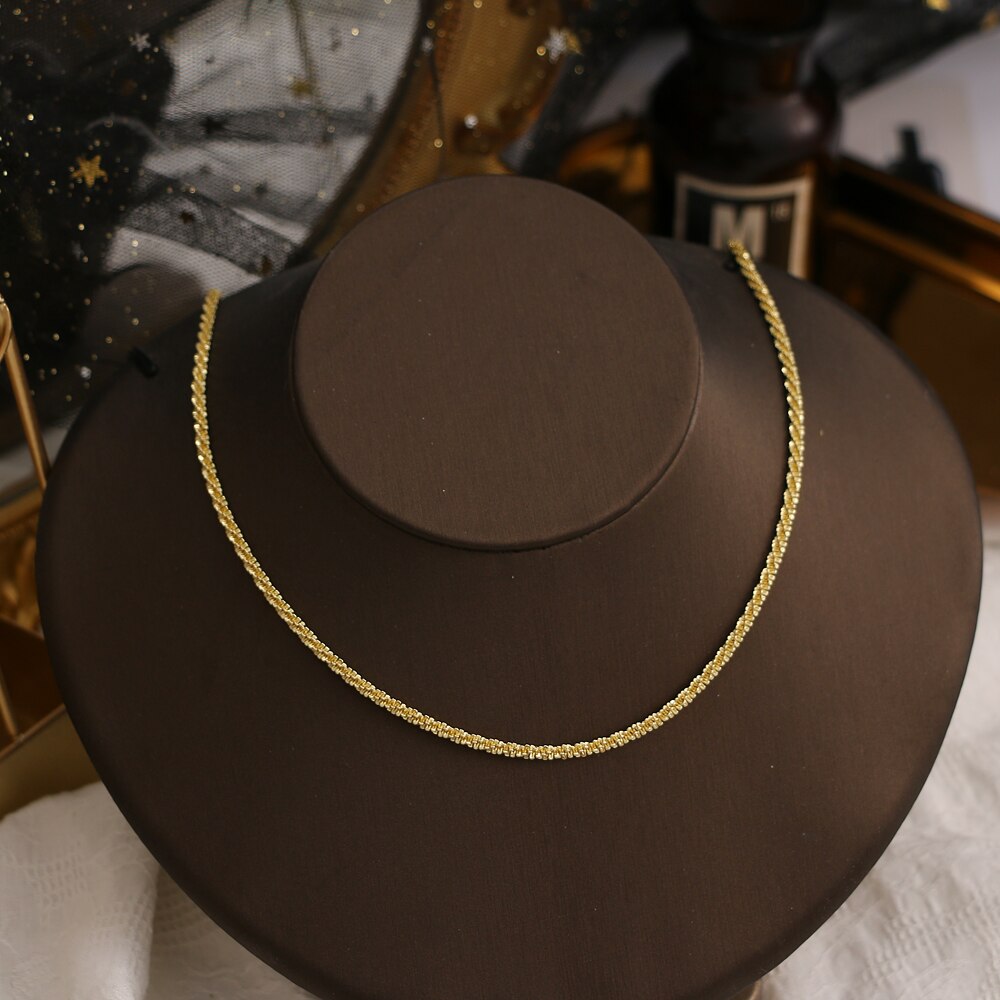 IPARAM Punk Gold Large Thick Chain Choker Necklace Female Geometric Gothic Geometric Chain Clavicle Necklace Jewelry: IPA0941-1