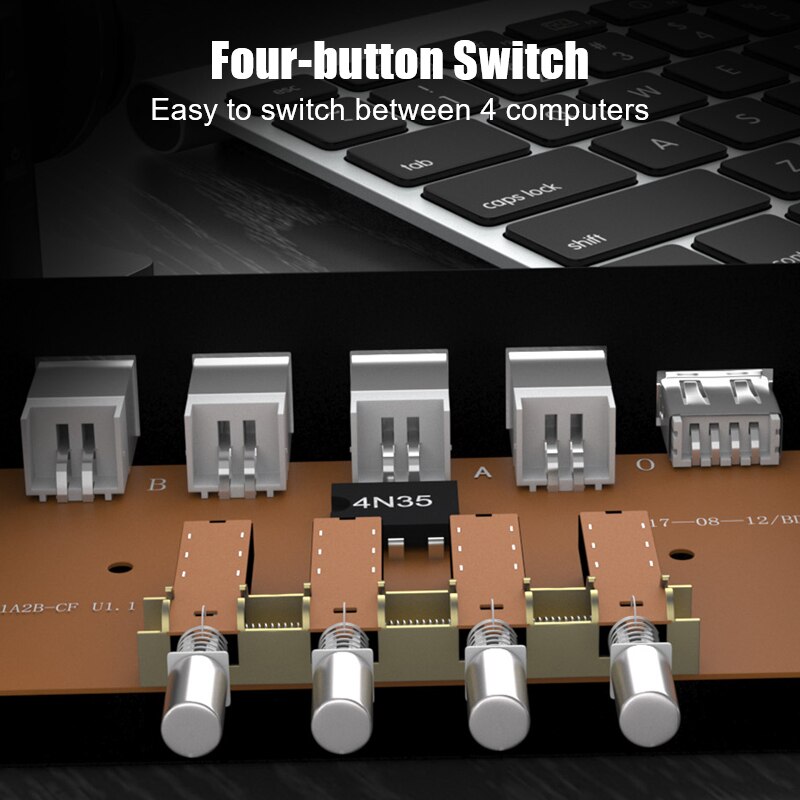 SAMZHE Kvm-switch Drucker Switcher 4/2 Pcs Sharing 1 gerät für Papier Druck