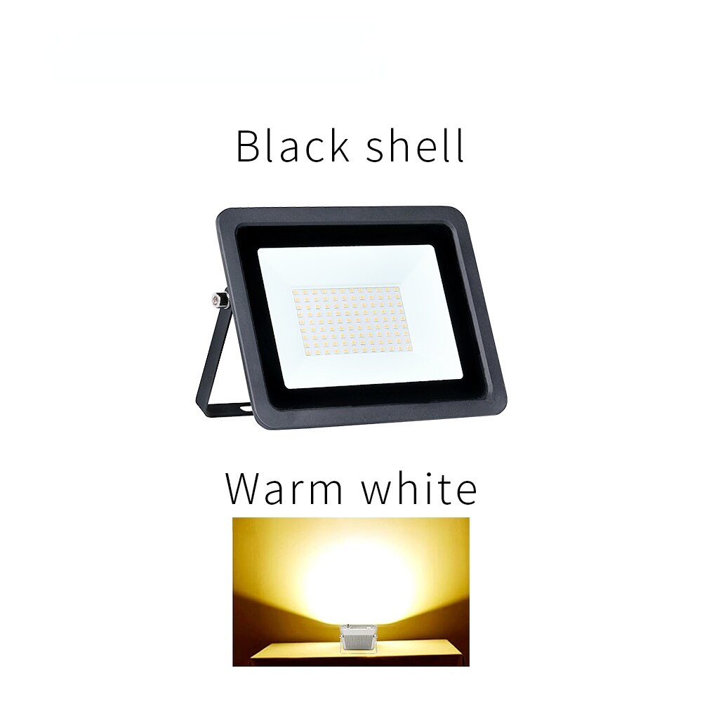 LED Industrial lighting 100W 50W 30W 20W 10W Factory Workshop Garage IP68 Waterproof Working Lamp 220V LED Mining Lamp: Black-warm white / 100W