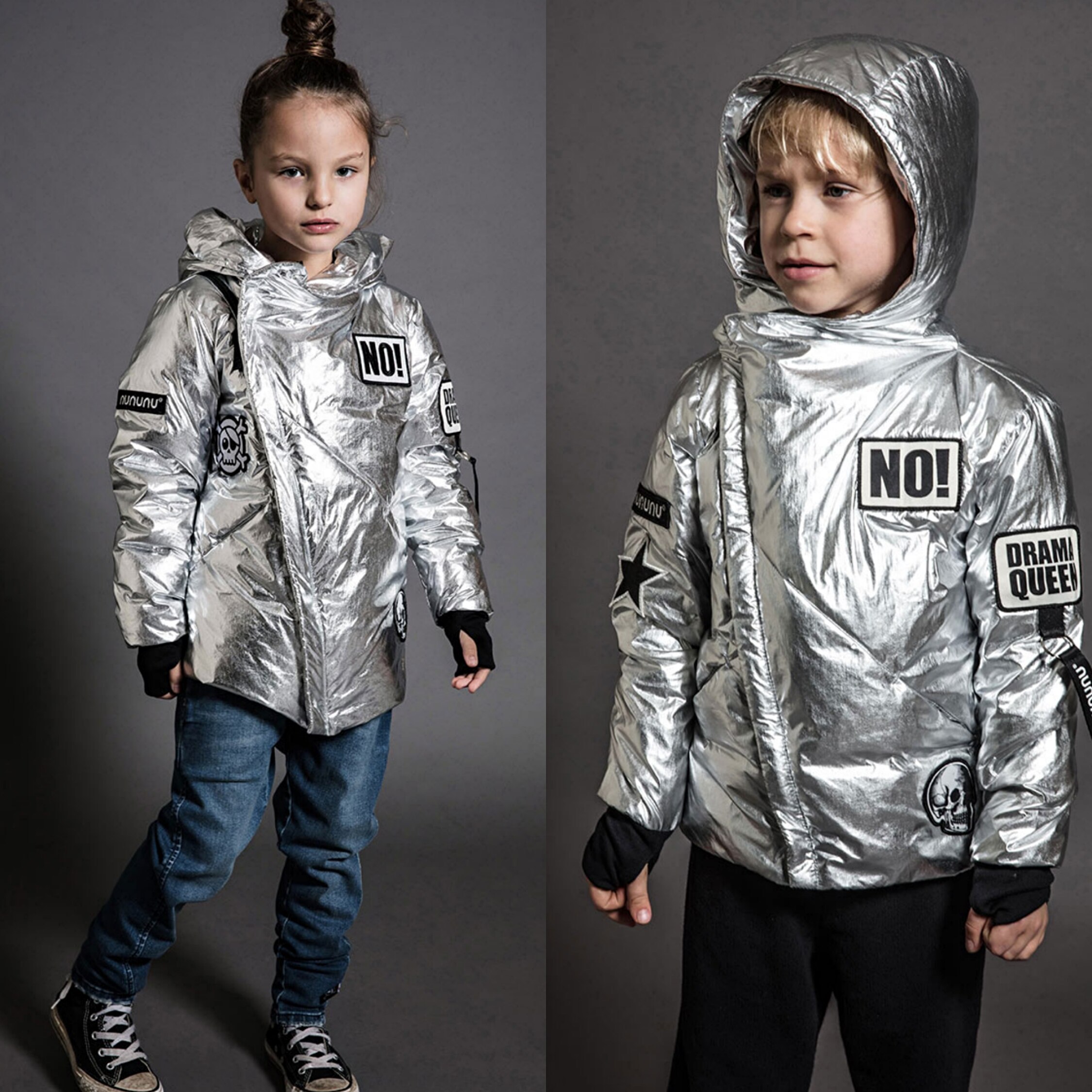 NUNUNU-abrigo de invierno para niñas y niños, ropa de invierno, chaqueta, chaquetas, otoño e invierno,
