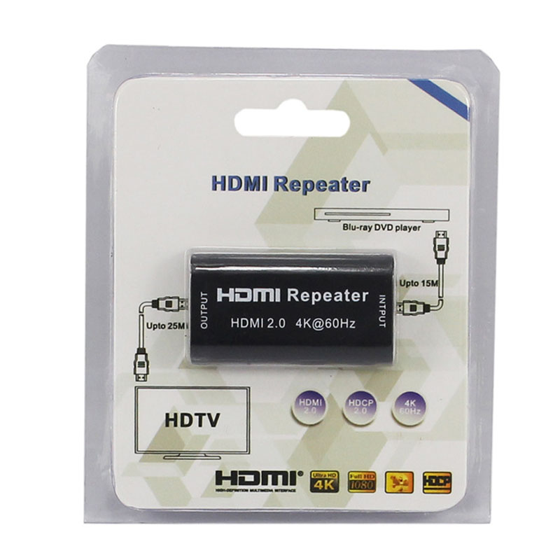 HDMI Repeater 2.0 signal amplifier 4K * 2K 60HZ 3D extension repeater adapter mini 1080P
