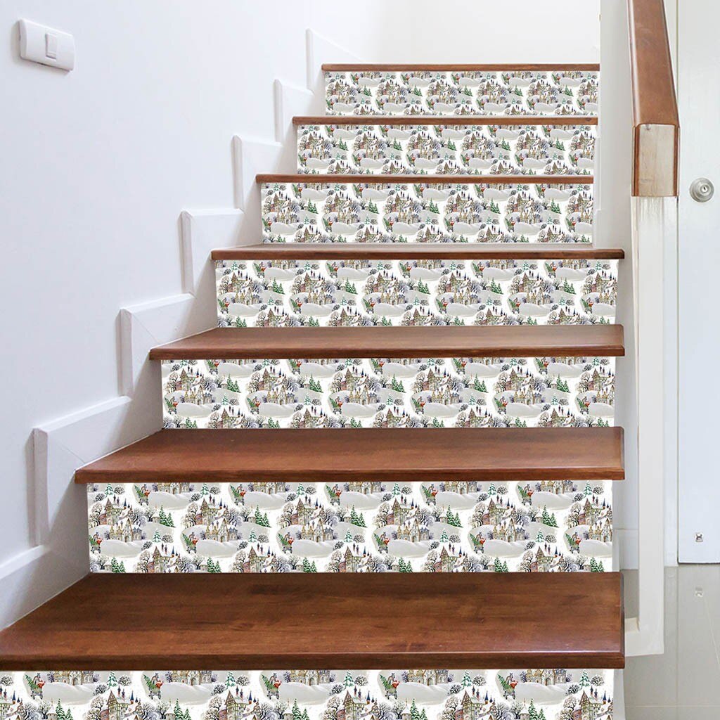 Magic Stickers Unique Visual Effect 3D Simulation Stair Stickers Waterproof Wall Stickers Peel off Easily DIY Home Decor 15