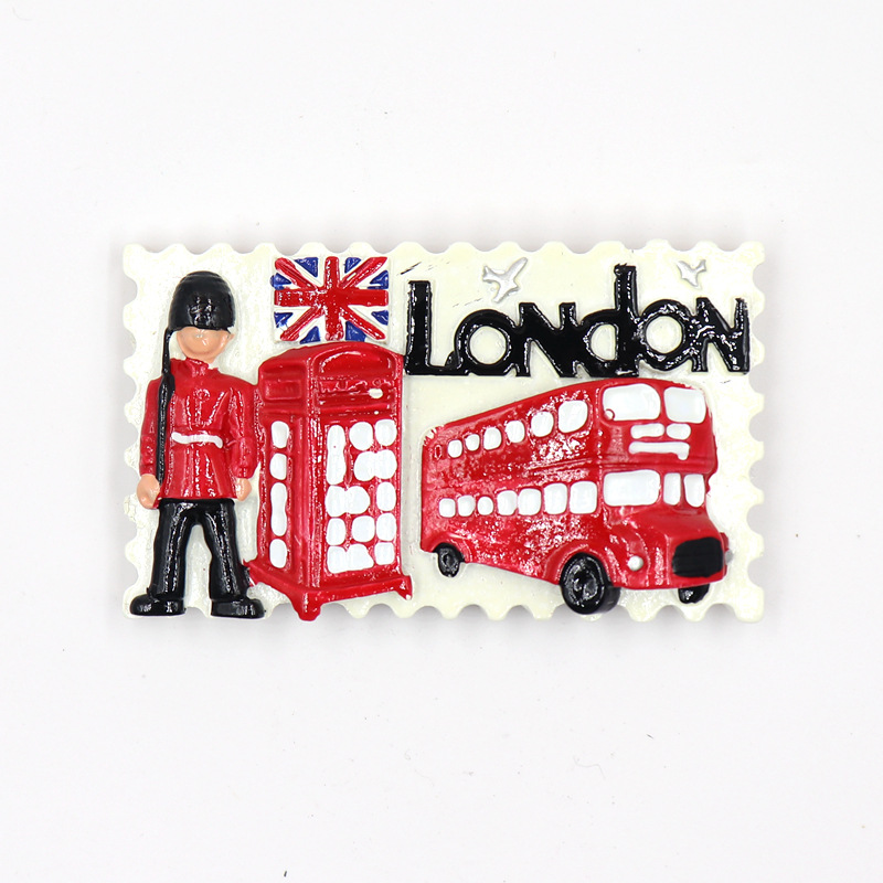Recuerdo de turismo nacional de Inglaterra de Londres, imán de resina 3D para refrigerador, pegatina para decoración del hogar, adornos,: 17