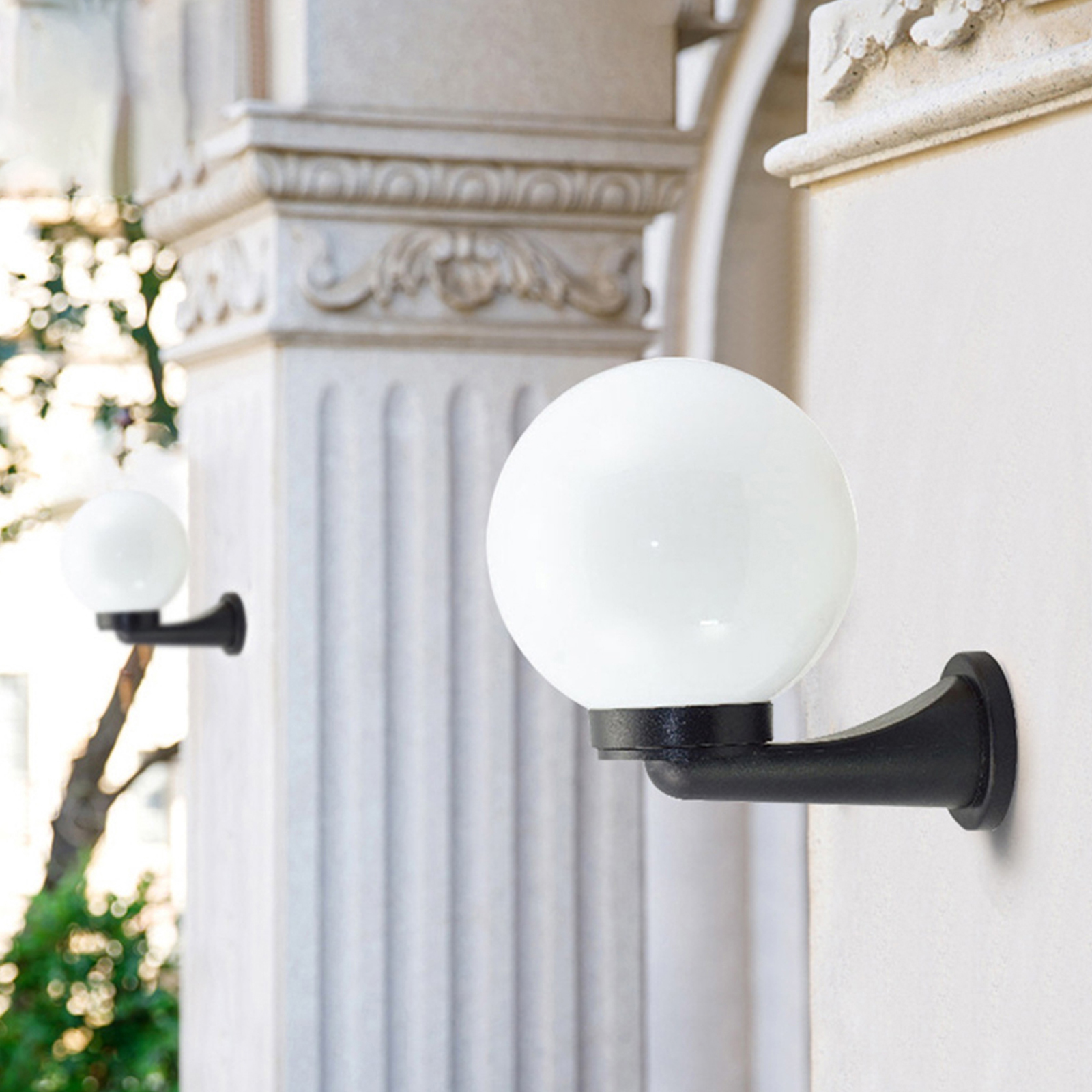 Lampe Schatten Globus Licht Lampenschirm Abdeckung Ersatz Post Outdoor Globen Leuchte Acryl Tisch Glas Decke Ball Weiß Barrel