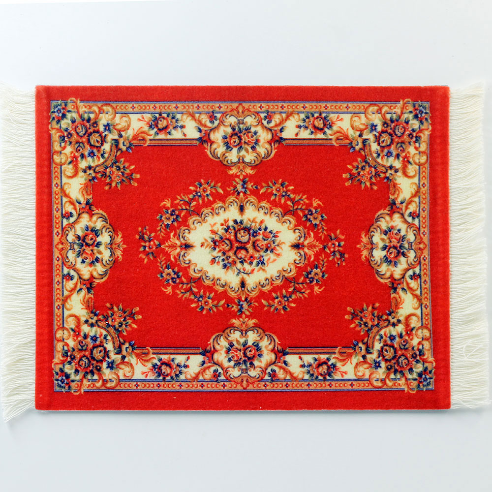 Alfombrilla para ratón, alfombrilla para comida, estilo alfombra persa, goma antideslizante, duradera, impresión rectangular, alfombrillas para ratón para juegos, posavasos: MARRÓN