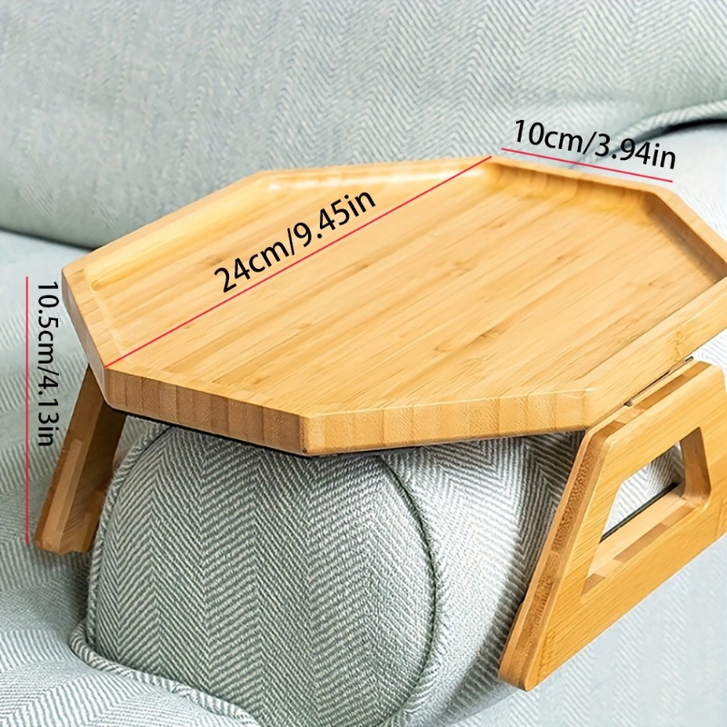 Bank Dienblad Opvouwbare Houten Bank Armleuning Tafel Woonkamer Ronde Ruit Rechthoek Snack Boodschappen Dienblad Praktisch ​ Huishoudelijk gereedschap