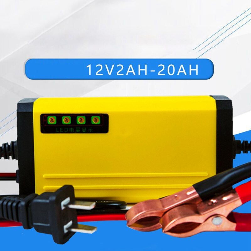 12V 2A Intelligent Fast Power Charging Lead Acid AGM GEL Battery-chargers Full Automatic Car Battery Charger