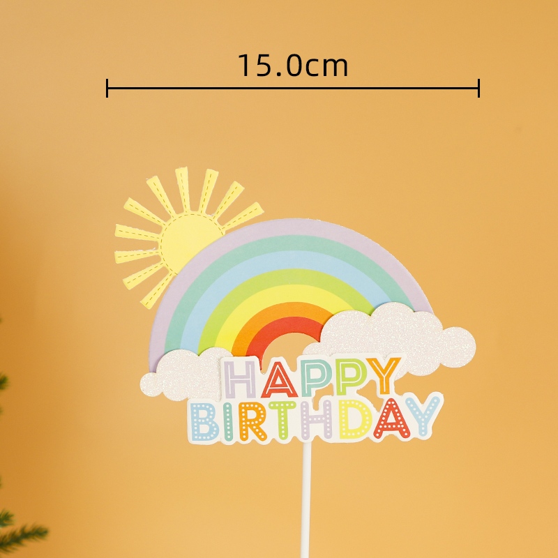 Princess Girl Happy Birthday Cake Topper Soft pottery Tree Insert Decor Apple tree Mushroom Cabin Baking Cakes Decoration: 7
