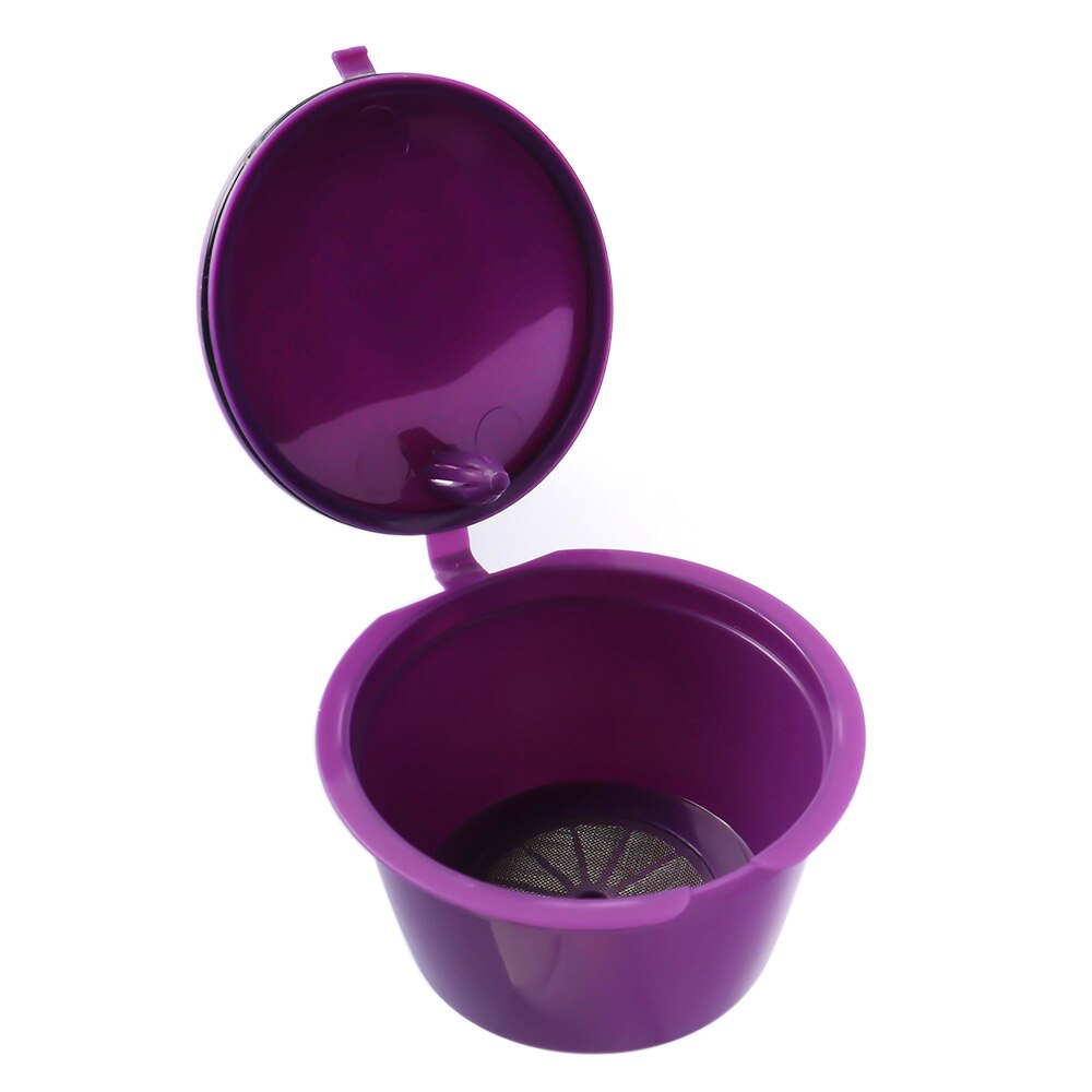 8 Colors Refillable Coffee Capsule For Nescafe Dolce Gusto Reusable Capsules Coffee Pods K-cups Useful 50 times: purple