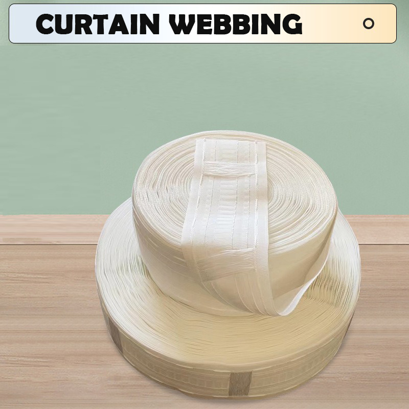White Curtain Tape Belt for Rod Pocket Hook Polyester Multi-function Curtain Webbing Drawstring Pleat Tape Accessories