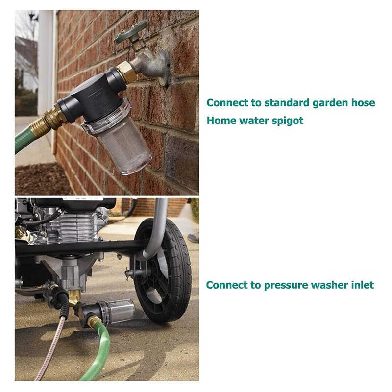 thumbnail image 2 of Twinkle Star Garden Hose Filter Hose Filter Attachment Line Water Hose Filter With 100 Mesh And 40 Mesh Screen Twinkle Water Hose Filter 2 of 13