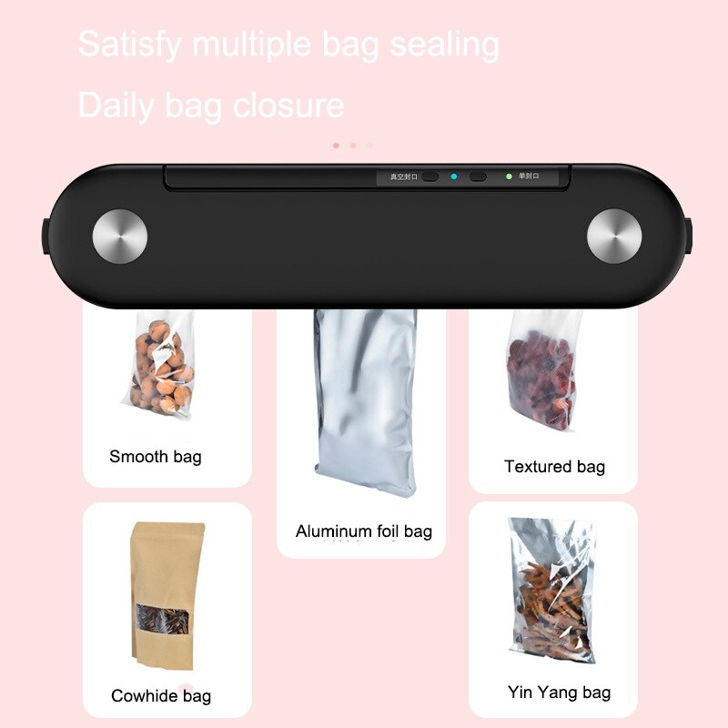 Vacuümmachine voor voedsel, vacuümsealer, voedselverpakkingsmachine, automatische sealmachine voor thuis, keukenvershoudmachine