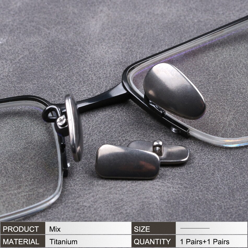 Color_max – plaquettes nasales en titane pour lunettes, 12mm, goutte d'eau, à visser: Waterdrop Squ I 2p