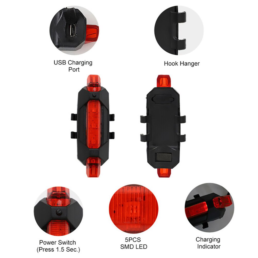 Clever Induktion Fahrrad Vorderseite Licht einstellen USB Aufladbare Rücklicht LED Scheinwerfer Fahrrad Lampe Radfahren Taschenlampe Für Fahrrad