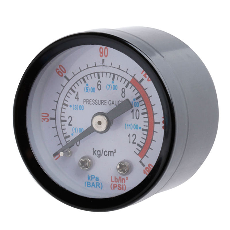 Bar Luchtdrukmeter Draad 1/8 Bsp Draad 0-180 Psi 0-12 Manometer Dubbele Schaal Voor Luchtcompressor Pneumatische Hydraulische Vloeistof