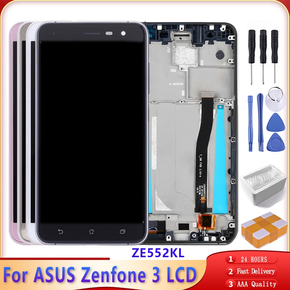 5.5" AAA+++ For Asus ZenFone 3 ZE552KL LCD Display Screen With Touch Panel Digitizer Assembly With Frame Replacement LCDs+Tools