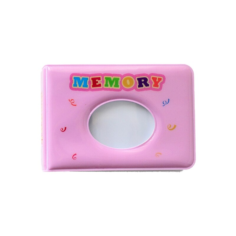 T84E Mini Photo Album Pocket Album for Student Cards Small Postcard INS Wind Hollow 3 Inch 36 Photos Storage Case: Pink