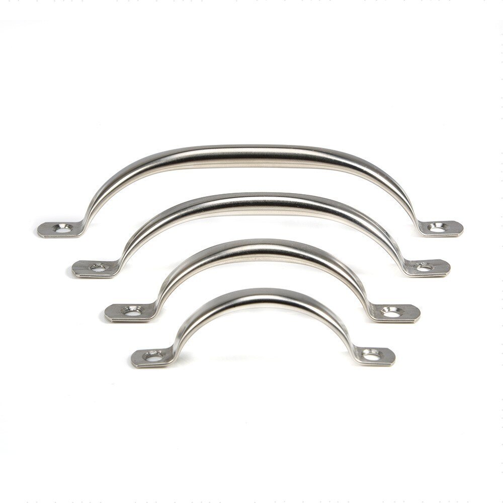 Tiradores de puerta de acero inoxidable para armario, pomos plateados para cajón de cocina, 63mm, 79mm, 104mm, 125mm, estilo antiguo, 2 uds.