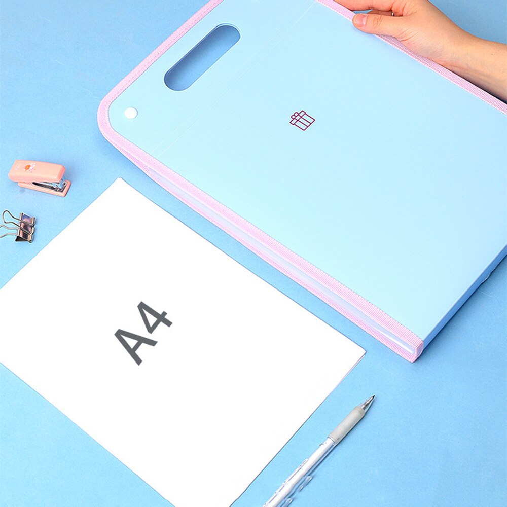 A4 File Folders 13 Layer Document Storage File Organizer Large Briefcase Pouch Carpetas Filing Clip Bill Folder Office Supplies