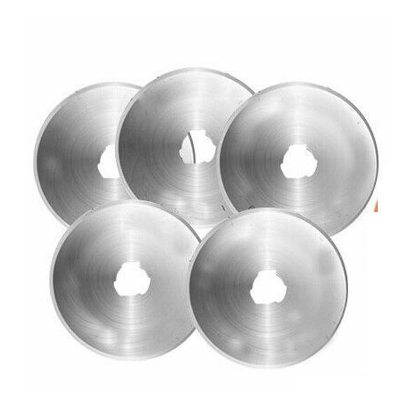 Cortadores redondos de 45mm, máquina de corte de guía de tela giratoria para coser, edredones, herramienta de artesanía de tela naranja: 5 blades