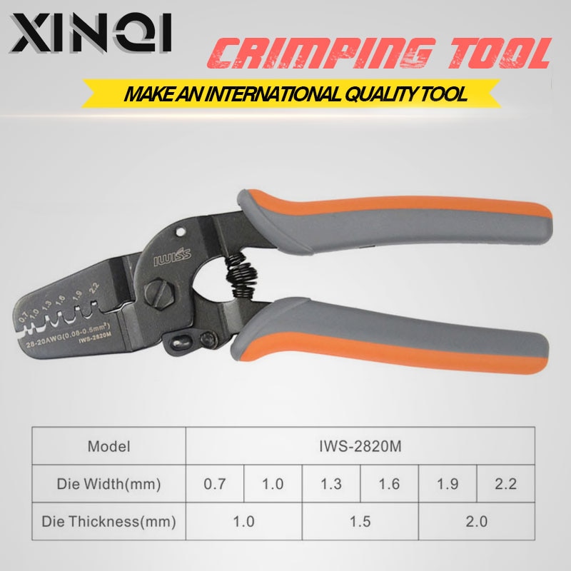 Pince à sertir JST XH-2.54, pour connecteurs JST 2.54 2510 avec prise de connecteur + aiguille + prise