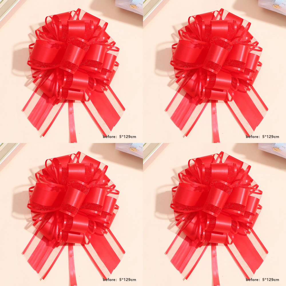 4/10Stck Hochzeit Auto Bogen Bänder Blume Auto Auto Dekor wickeln Verpackung Valentinstag Geburtstag Veranstaltungen Party liefert
