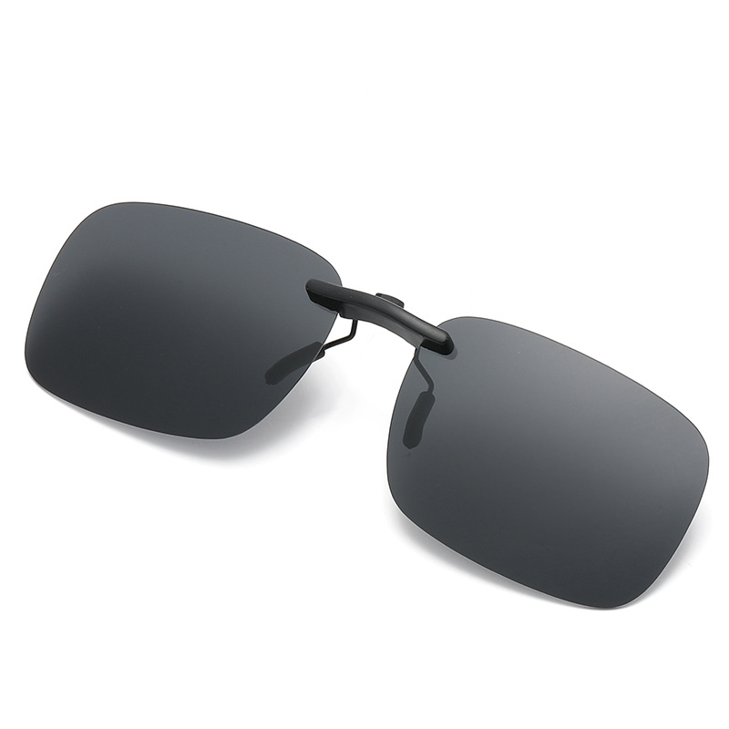Klassnm-gafas de sol polarizadas sin montura para hombre y mujer, lentes de Clip angostas, antideslumbrantes, UV400, novedad: Verde