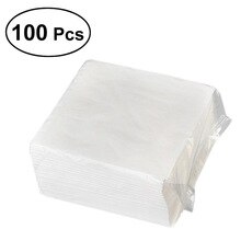 100 Pcs Solid 2-Laags Diner Servet Papier Servetten Drank Servetten