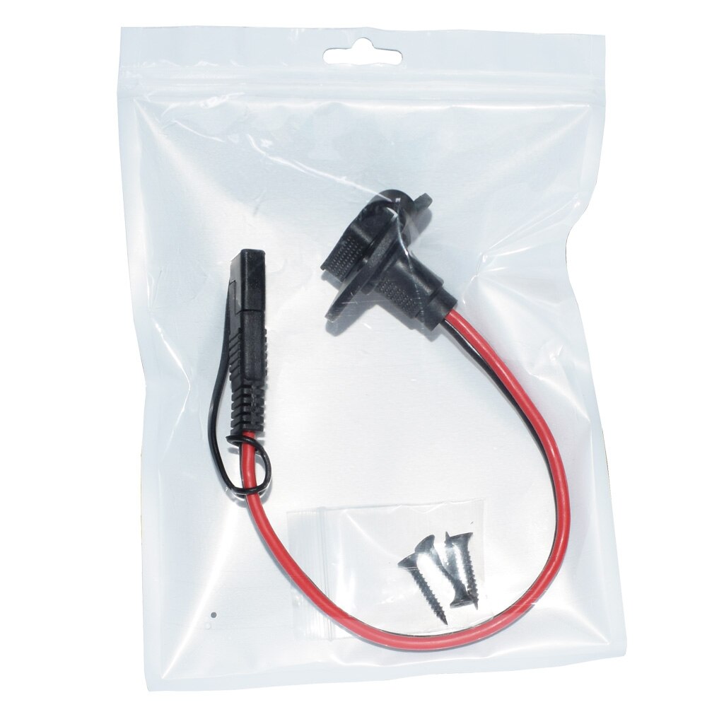 SAE Power Socket Sidewall Port,Weatherproof SAE Quick Connect Solar Panel Mount Universal Flush-Mountable Connector 12AWG 30CM