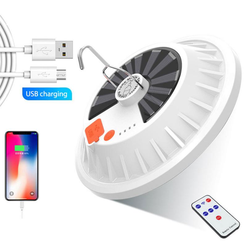 60/120LED Rechargeable LED Bulb Lamp Remote Control Solar Charge Lantern Portable Emergency Night Market Light Outdoor lighting: 120LED