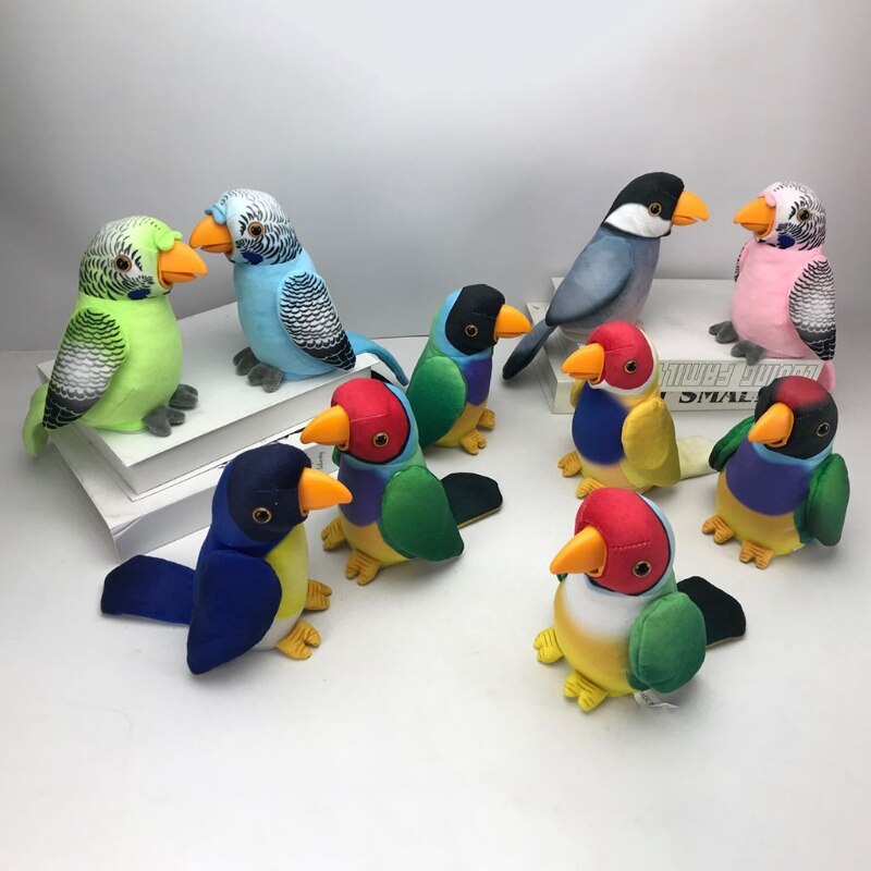 Multifunktions Elektrische Plüsch Papagei Sprechen Reden Wiederholen Winken Vogel Puppe Spielzeug L9CD