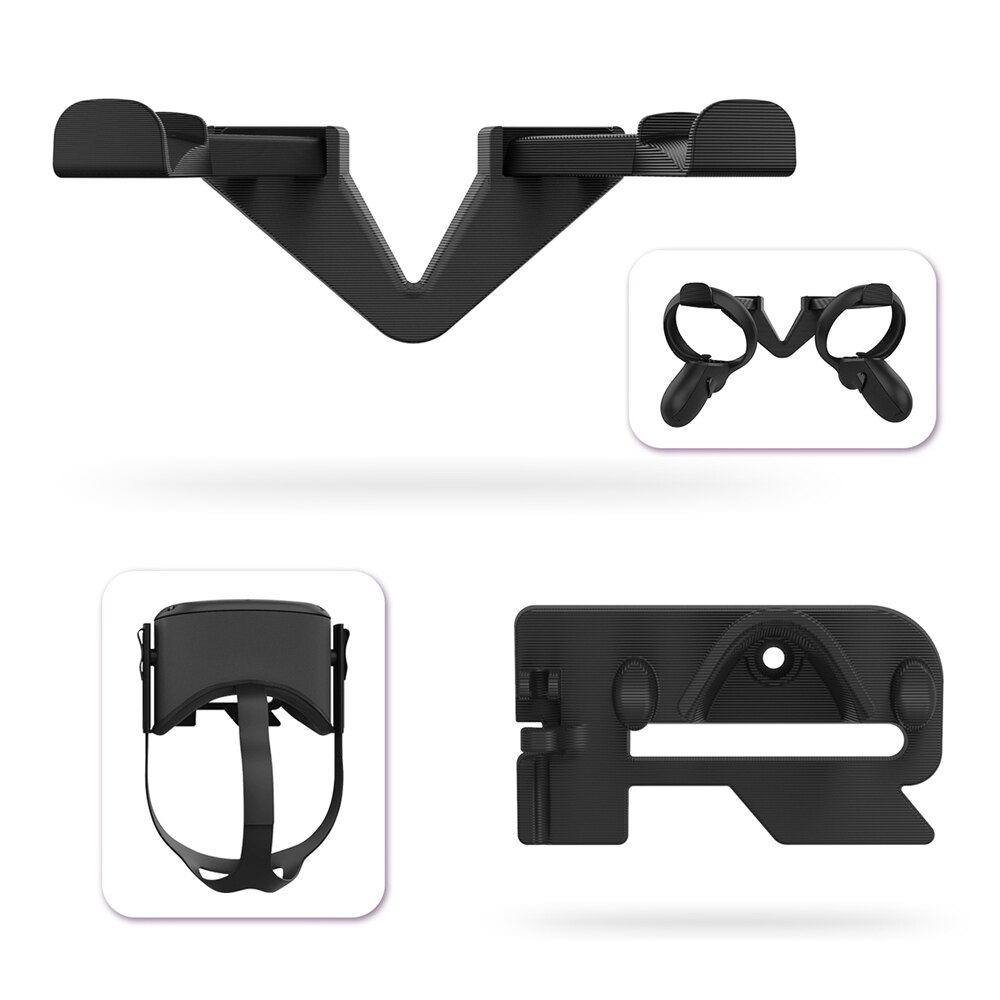 Wall Mount Hook Bracket Holder VR Lens Cover Anti-leakage Nose Pad for Oculus Quest VR Headset and Touch Controllers