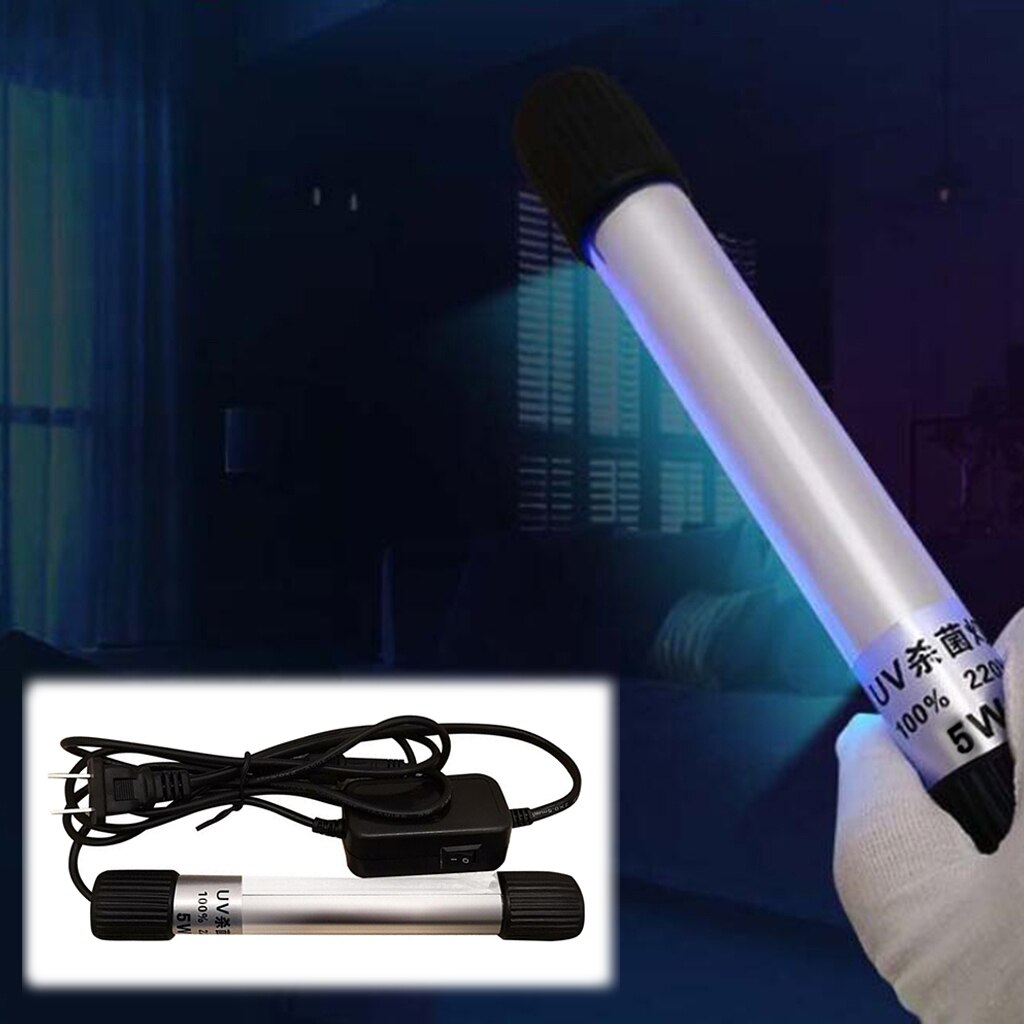 5W Electric UV Disinfector Light Sterilizer Lamp Disinfection Lamp US Plug for Office Hotel Bedroom Phone Mask Mini Sanitizer