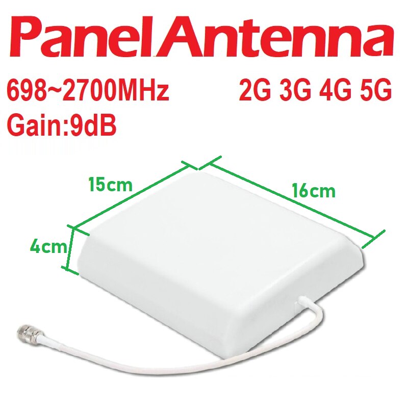 N Mannelijke 700-2700Mhz Indoor Panel Antenne 9dBi Interne Antenne Voor 2G 3G 4G Mobiele mobiele Telefoon Signaal Booster Repeater Versterker